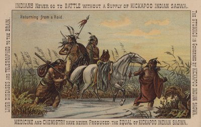 Native American Braves Returning from a Raid by American School